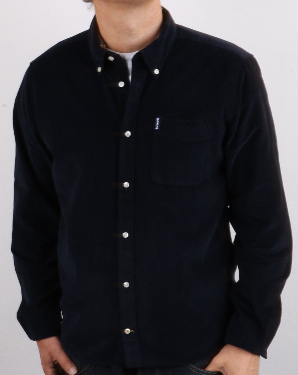 Barbour Cord Tailored Shirt Navy