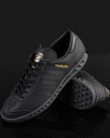 Adidas Hamburg Leather Trainers Black