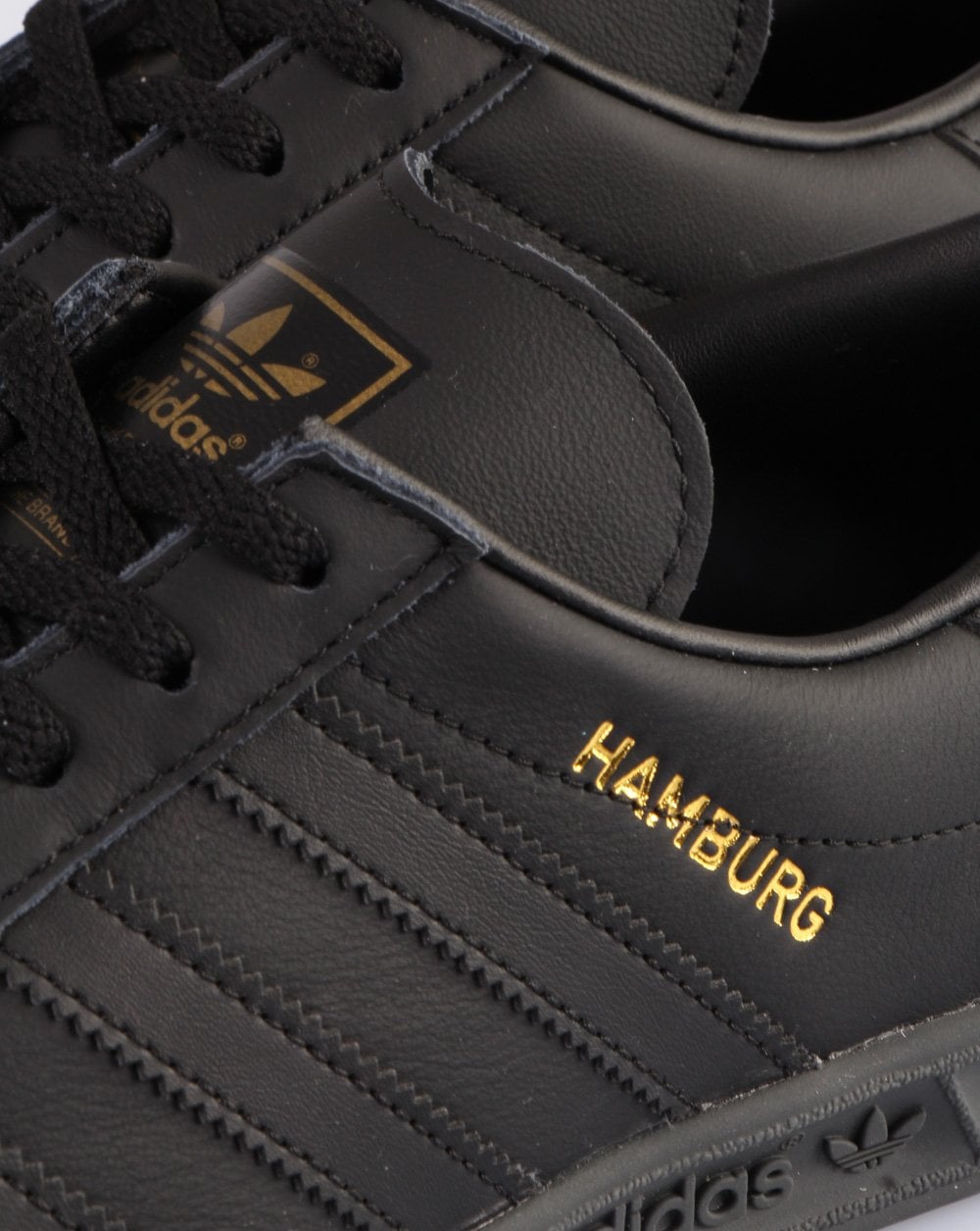 Adidas Hamburg Leather Trainers Black