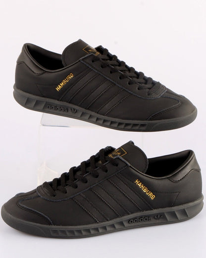 Adidas Hamburg Leather Trainers Black