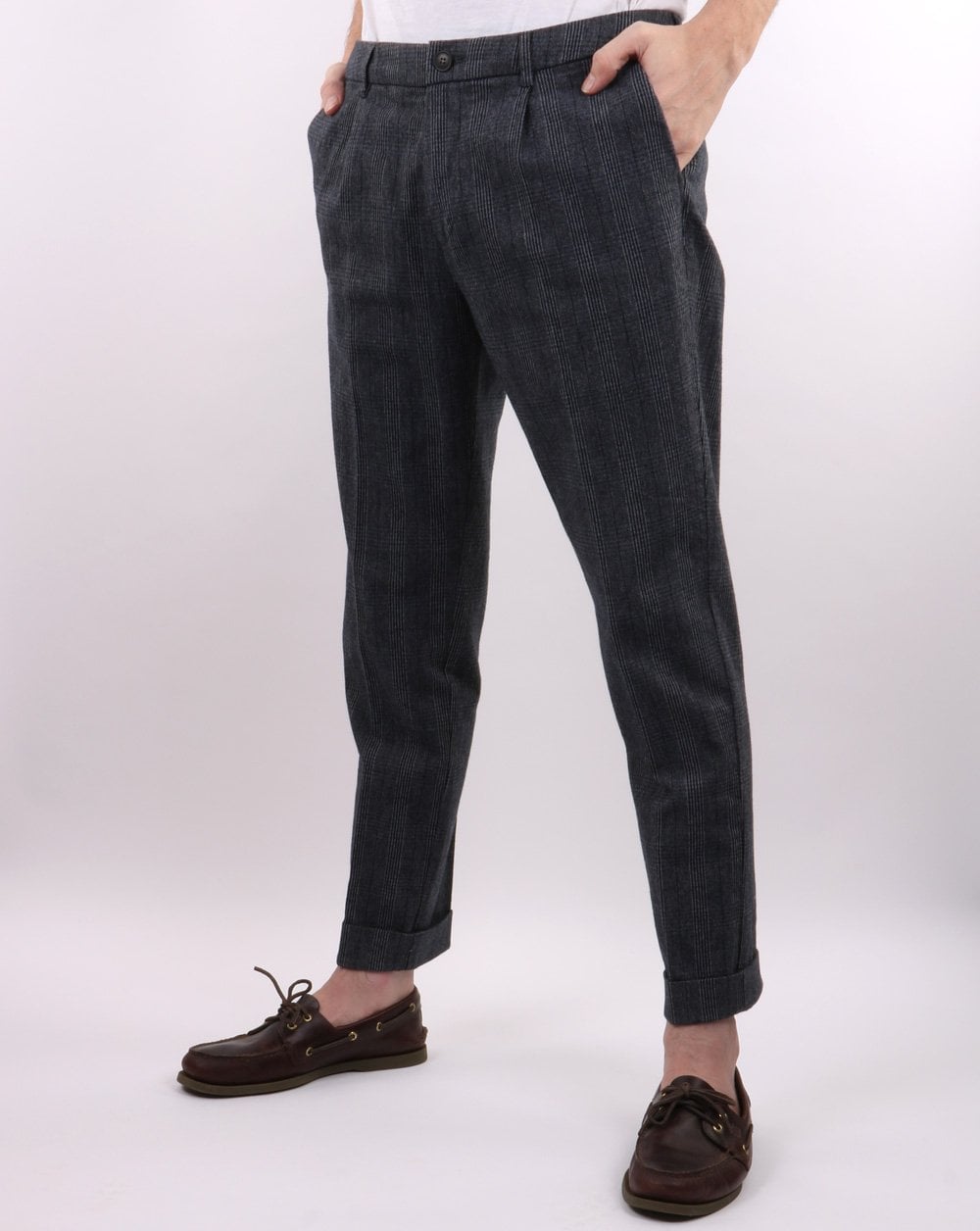 Benetton Check Trousers Flash