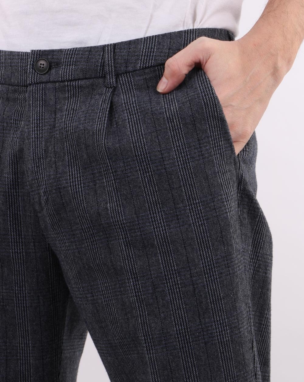 Benetton Check Trousers Flash