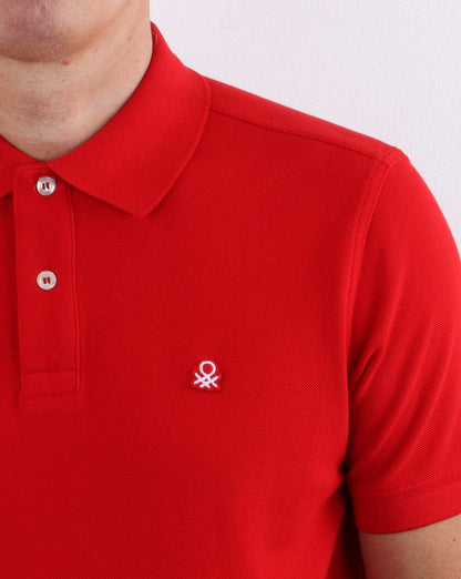 Benetton Maglia Polo Shirt Red