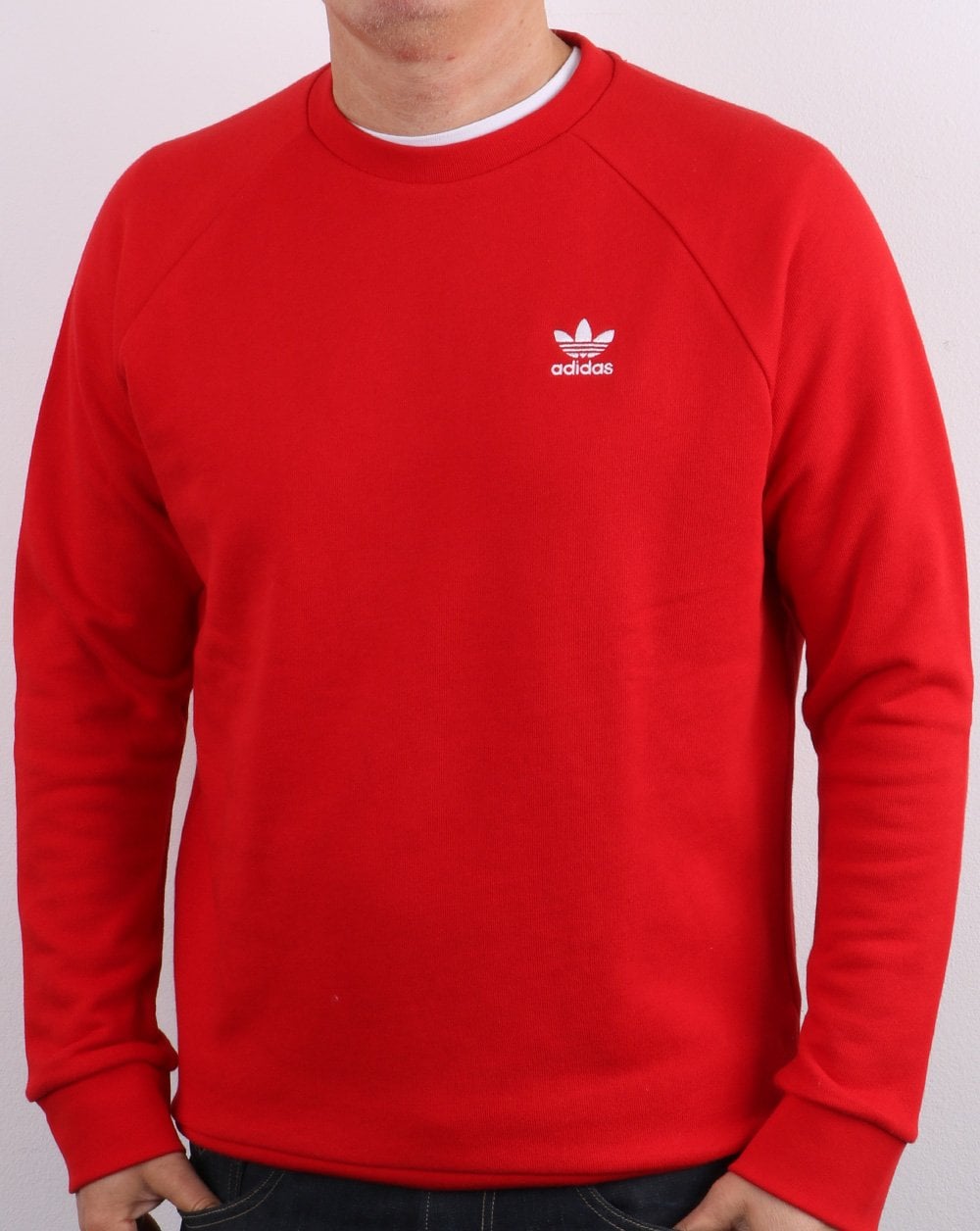 Adidas Originals Essential Crew Sweat red