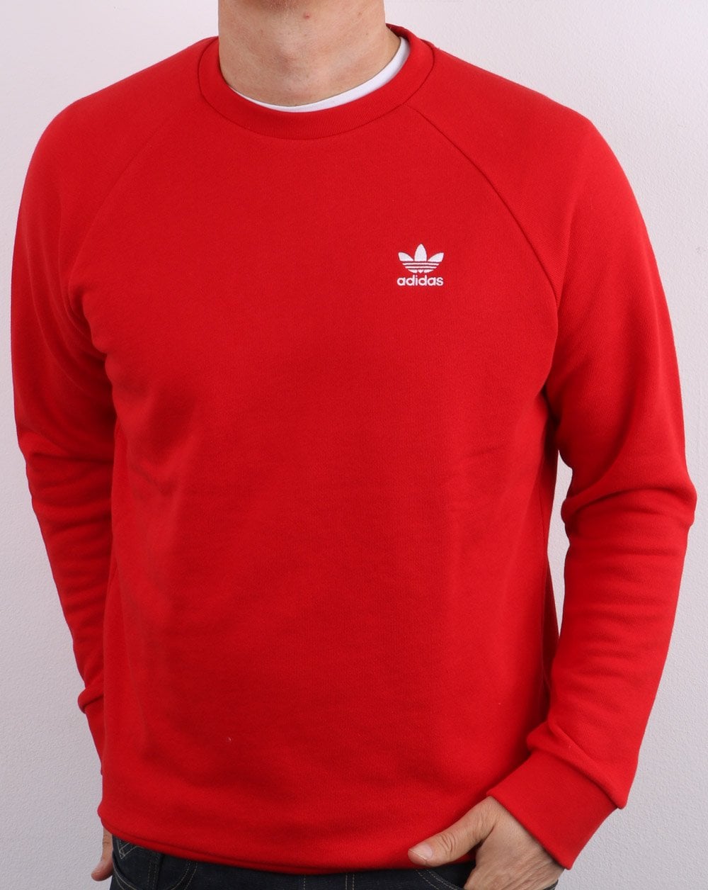 Adidas Originals Essential Crew Sweat red