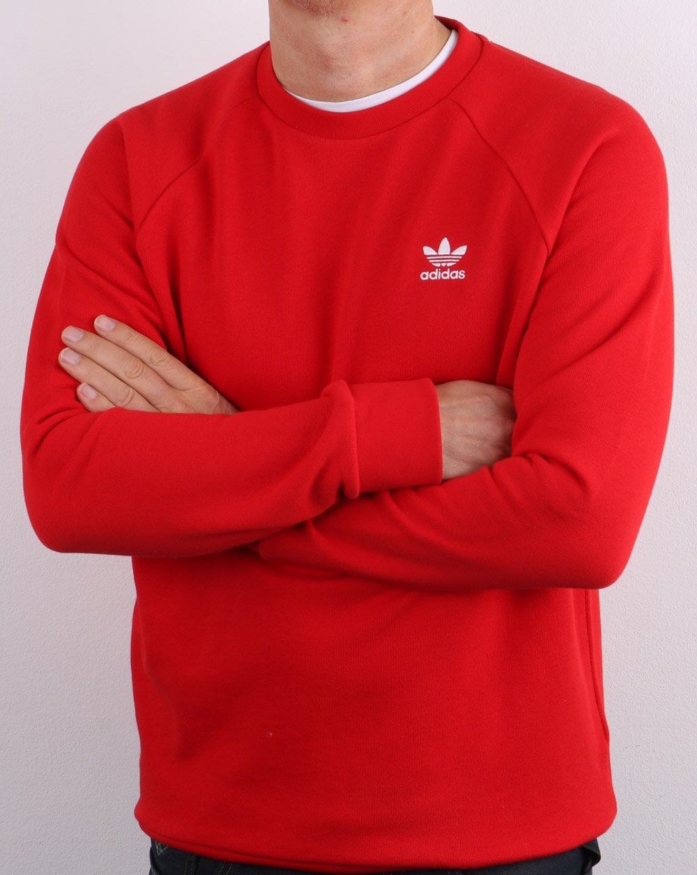 Adidas Originals Essential Crew Sweat red