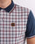 Trojan Check Panel Polo Shirt Navy