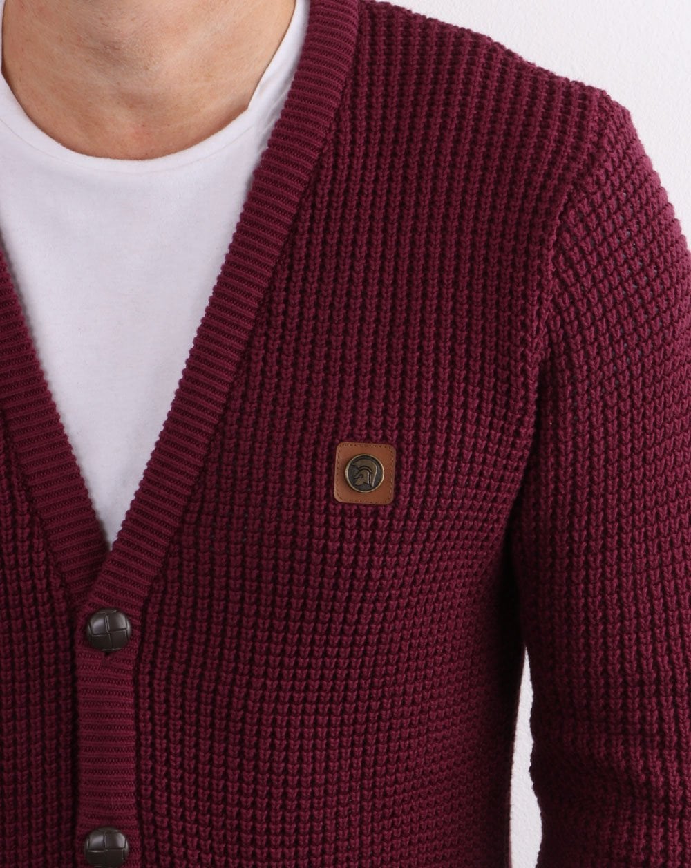 Trojan Waffle Cardigan Port