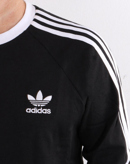 Adidas Originals 3 Stripes Ls T Shirt Black/white