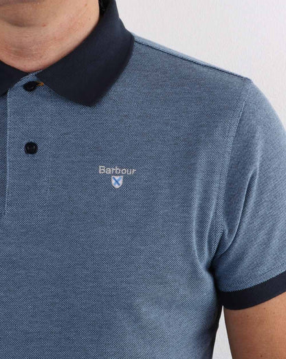 Barbour Contrast Collar Polo Navy