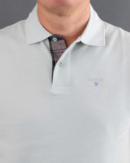 Barbour Tartan Pique Polo Aqua