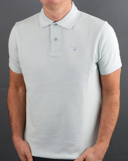 Barbour Tartan Pique Polo Aqua