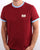 Weekend Offender Ringer Tee Claret/Sky Blue