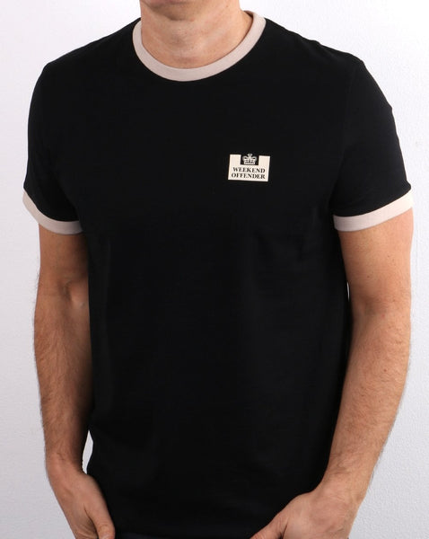 Weekend Offender Ringer Tee Black/stone