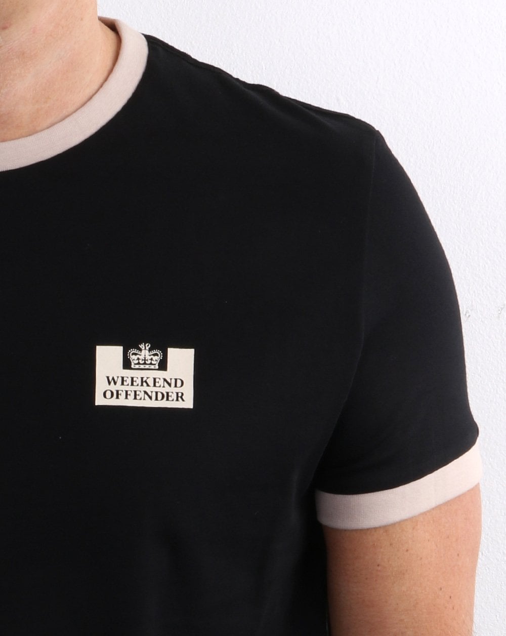 Weekend Offender Ringer Tee Black/stone