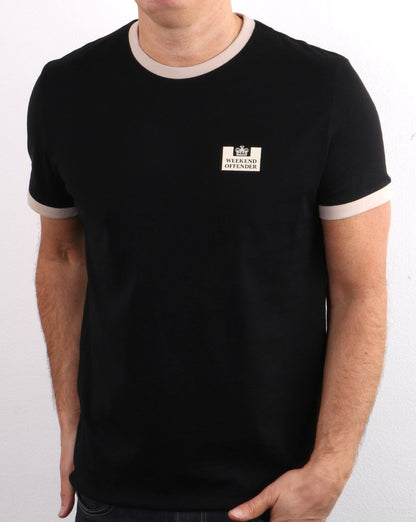 Weekend Offender Ringer Tee Black/stone