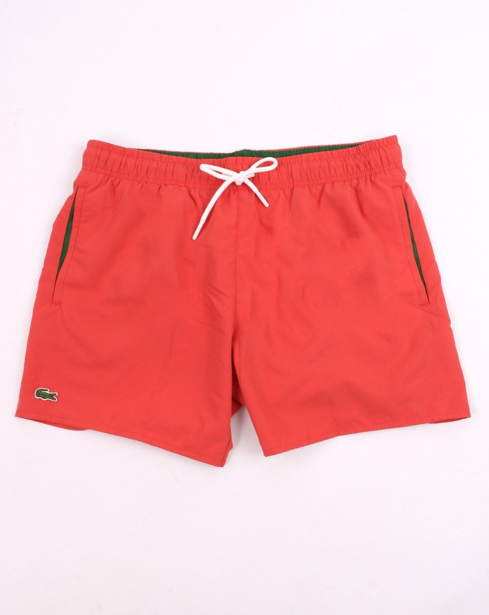 Lacoste Swim Shorts Coral/Green