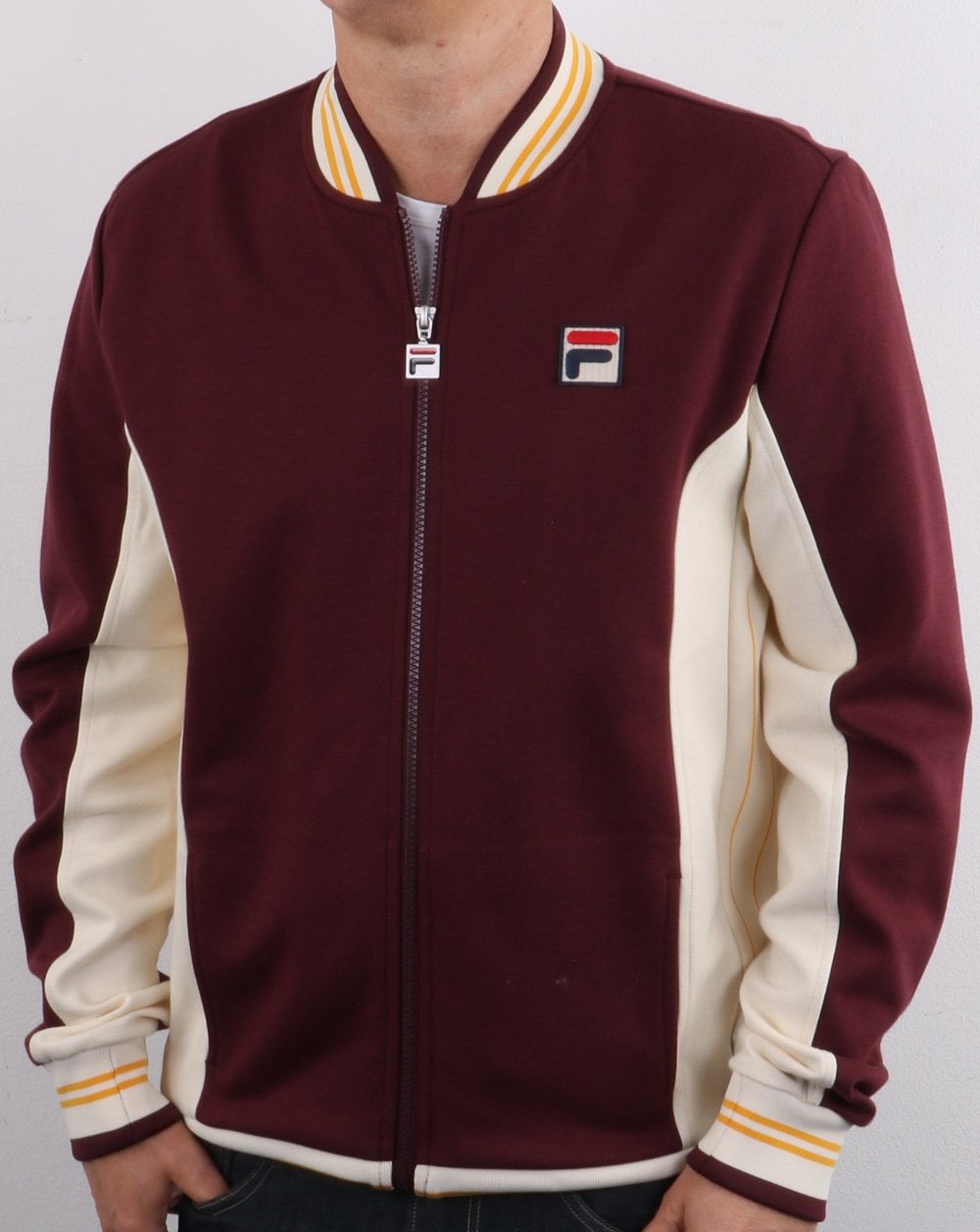 Fila Vintage Mk1 Settanta Track Top Deep Port/Pearl