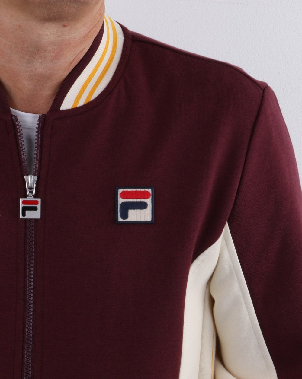 Fila Vintage Mk1 Settanta Track Top Deep Port/Pearl