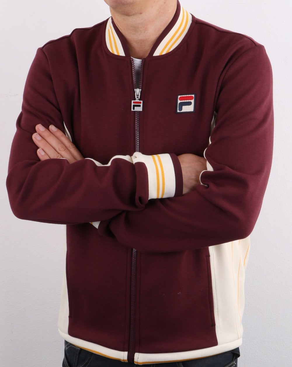 Fila Vintage Mk1 Settanta Track Top Deep Port/Pearl