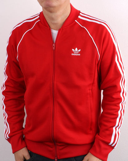 Adidas Originals Superstar Track Top Scarlet Red/White