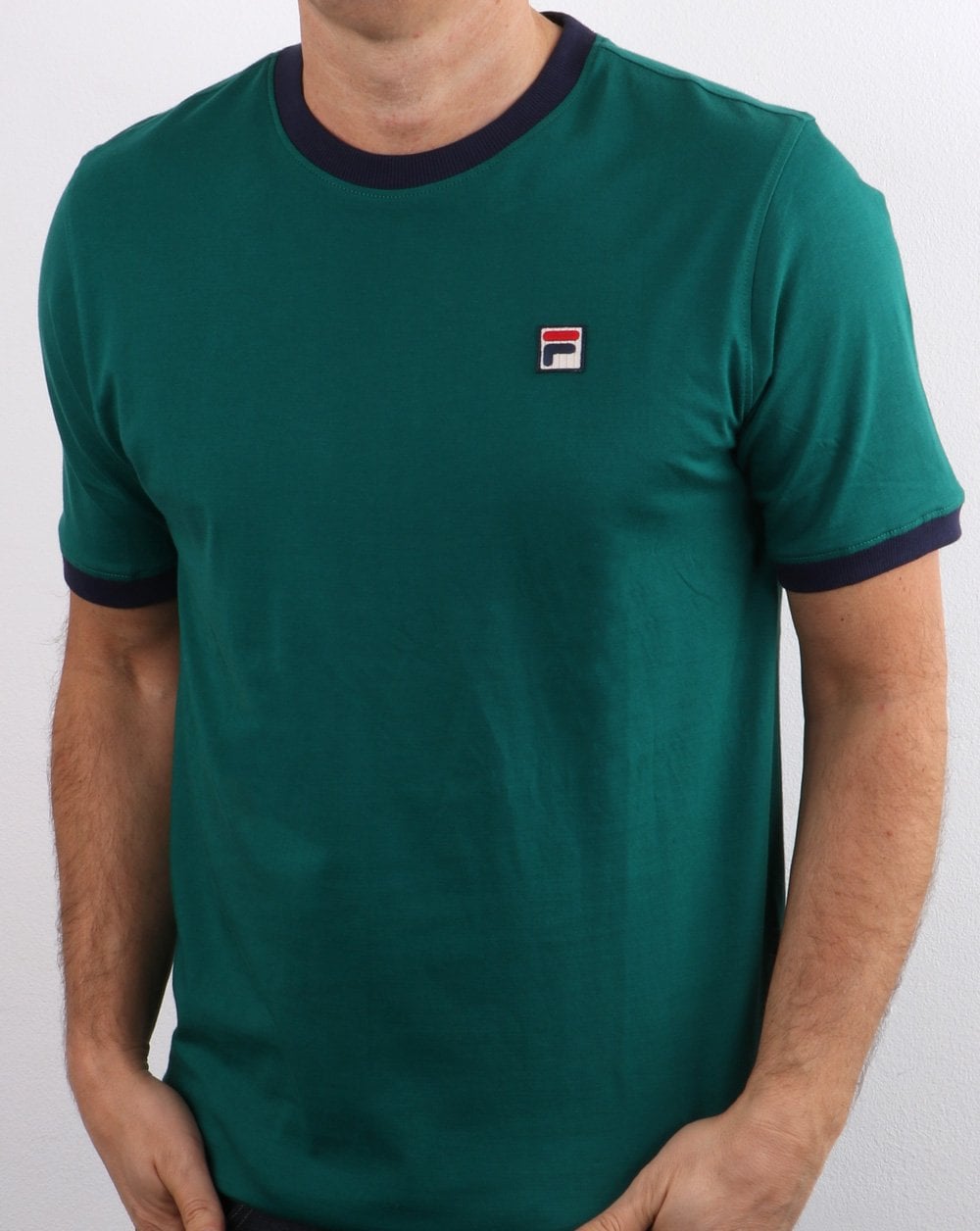 Fila Vintage Marconi T Shirt Green/Navy