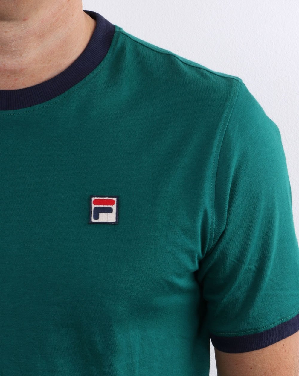 Fila Vintage Marconi T Shirt Green/Navy