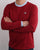 Fila Vintage Long Sleeve Ringer T Shirt Claret/Sky Blue