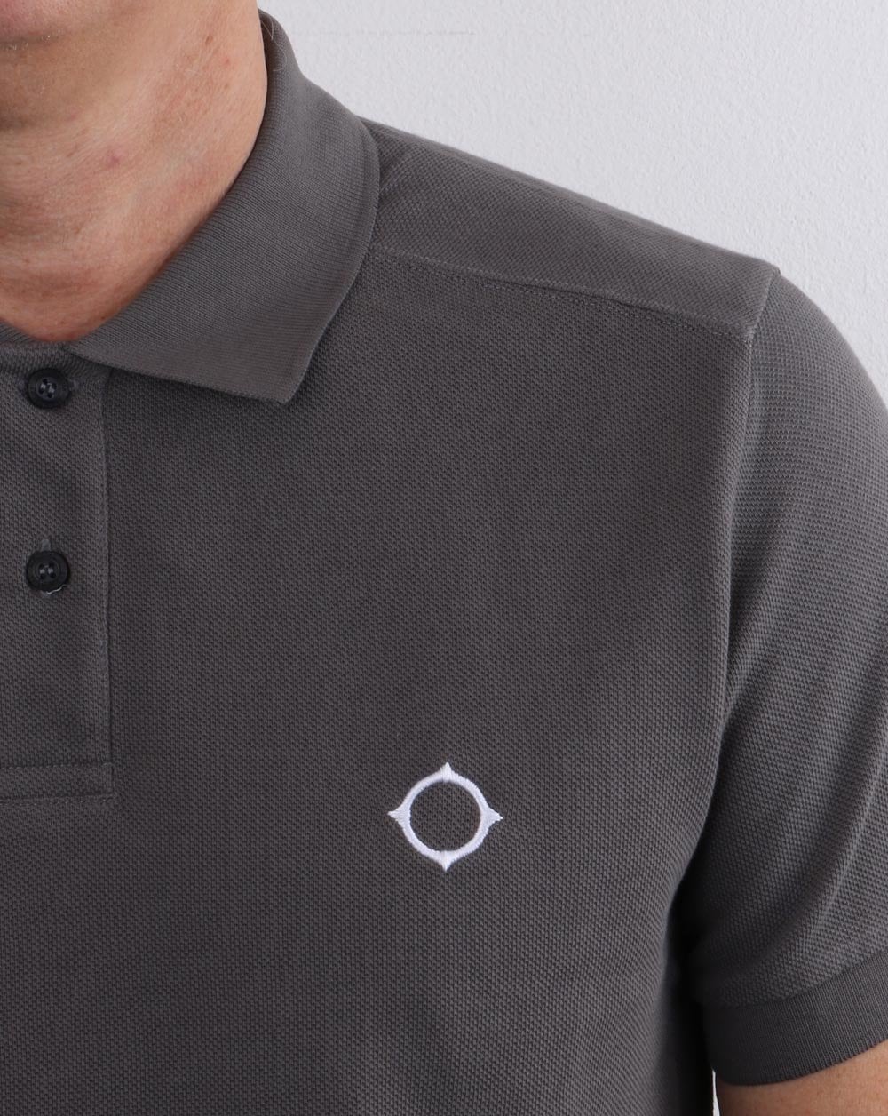 Ma.strum Pique Polo Dark Slate