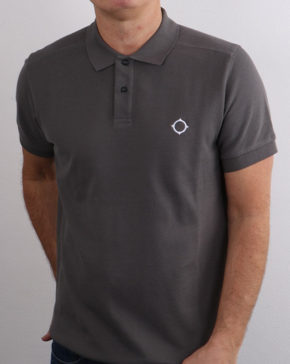 Ma.strum Pique Polo Dark Slate