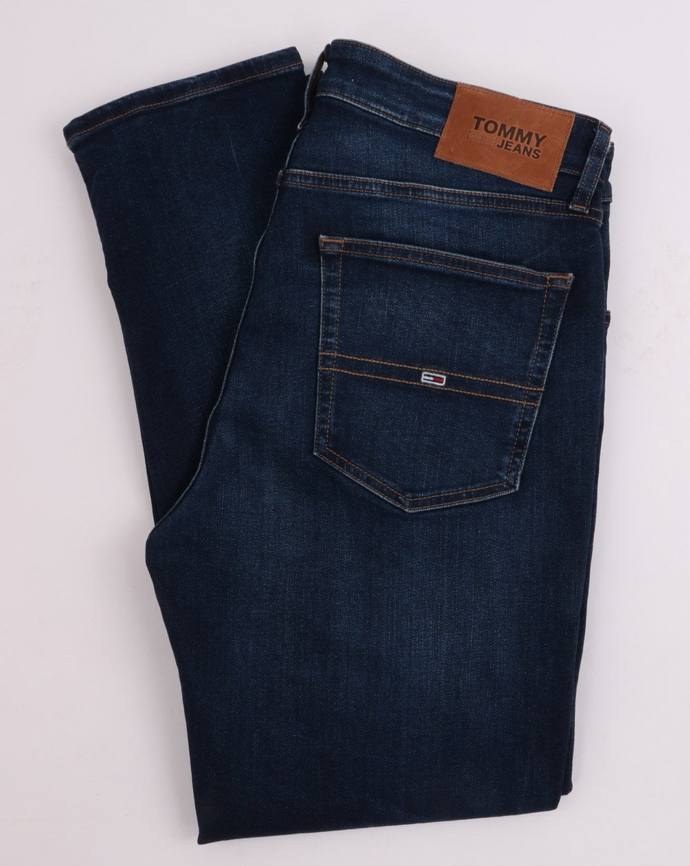 Tommy Jeans Ryan Straight Stretch Jeans Mid Wash Blue