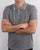 Lyle And Scott Tipped Polo Shirt Mid Grey Marl/lemon