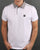 Weekend Offender Check Collar Polo Shirt White