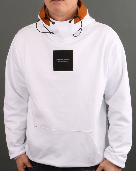 Marshall Artist Liquid Ripstop Logo Hoody White