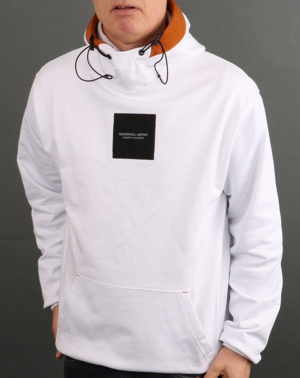 Marshall Artist Liquid Ripstop Logo Hoody White
