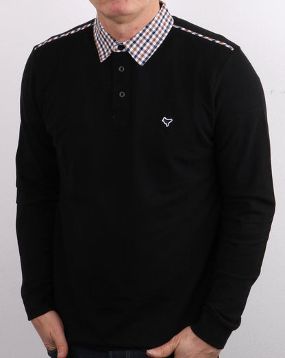 Weekend Offender Check Collar Polo Black