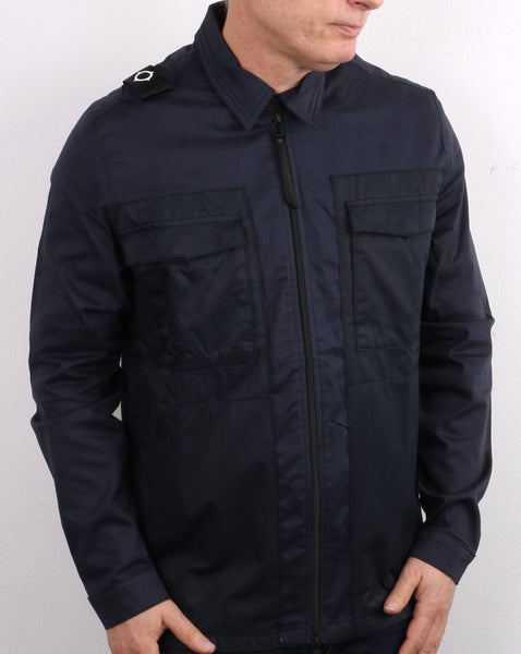 Ma.strum Zip Through Overshirt Navy