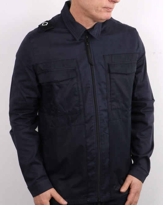 Ma.Strum Ma.strum Zip Through Overshirt Navy