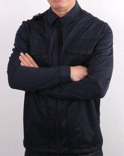 Ma.strum Zip Through Overshirt Navy