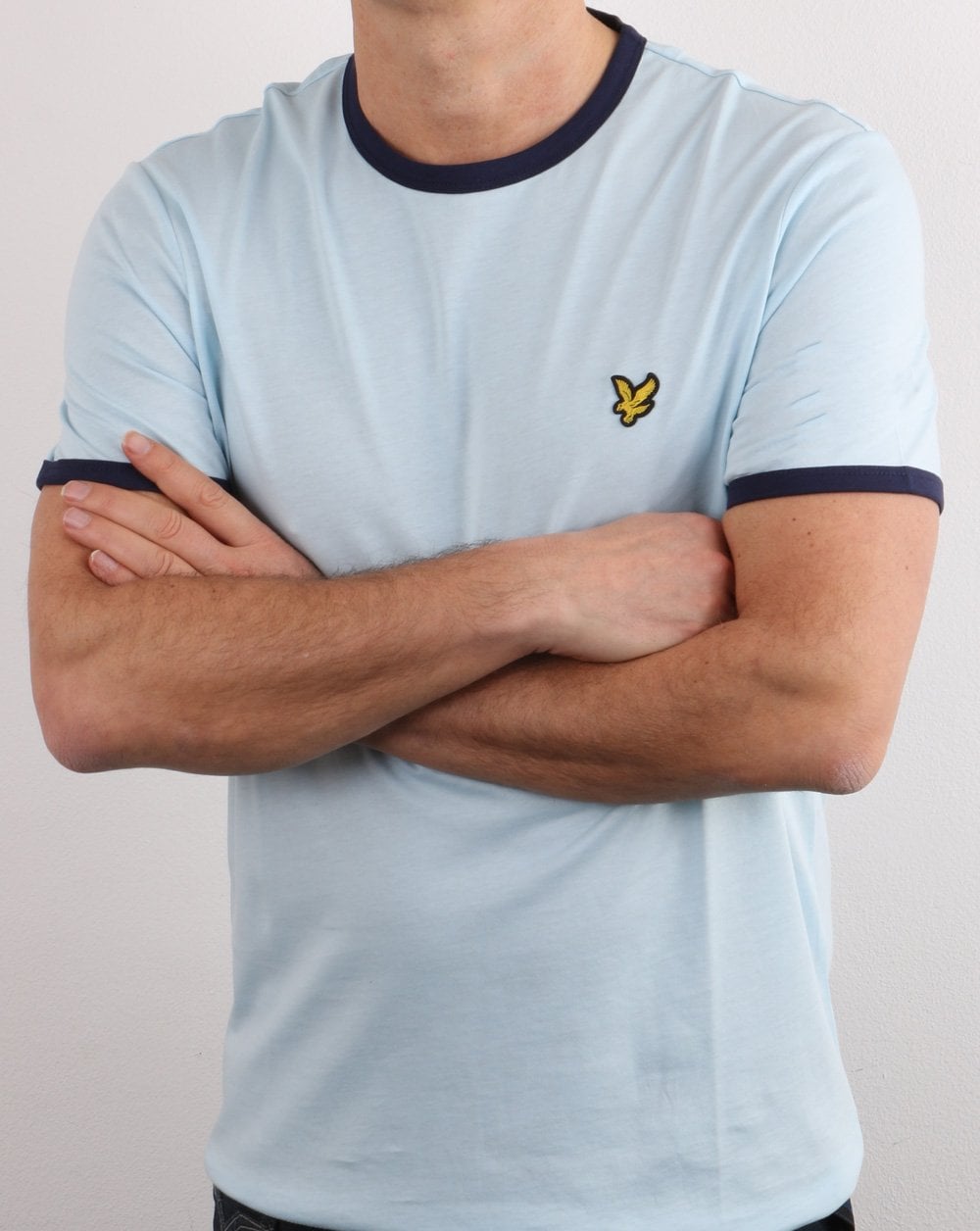 Lyle And Scott Ringer T Shirt Deck Blue/Navy