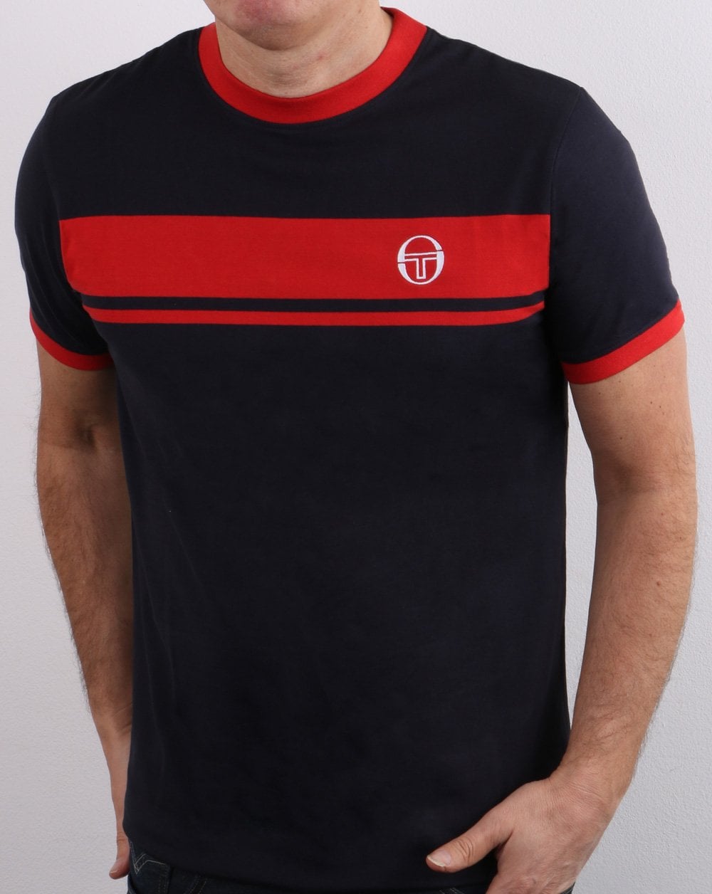 Sergio Tacchini Masters T Shirt Navy /Red