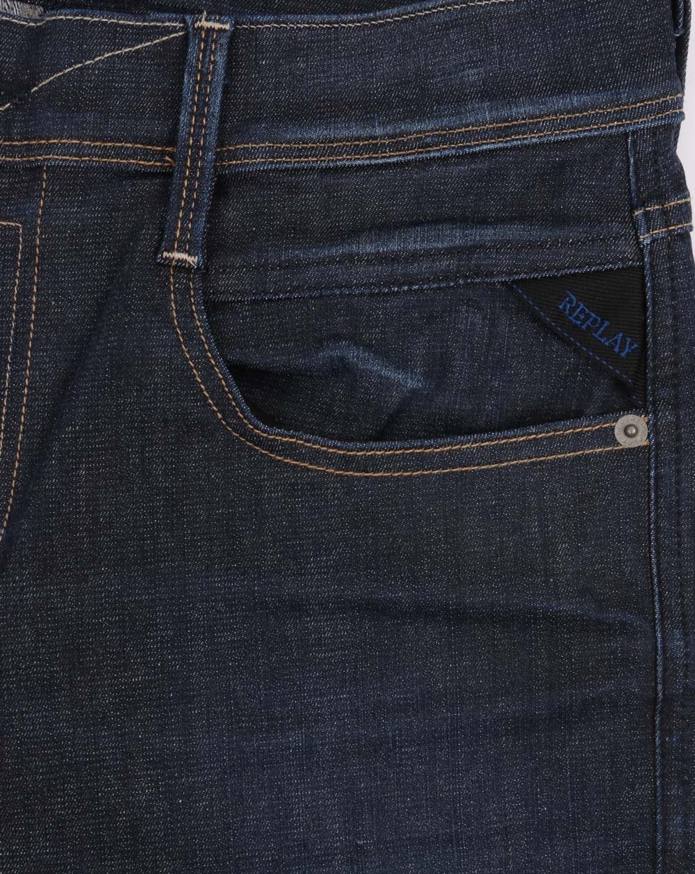 Replay Anbass Hyperflex Re-used Jeans Dark Blue