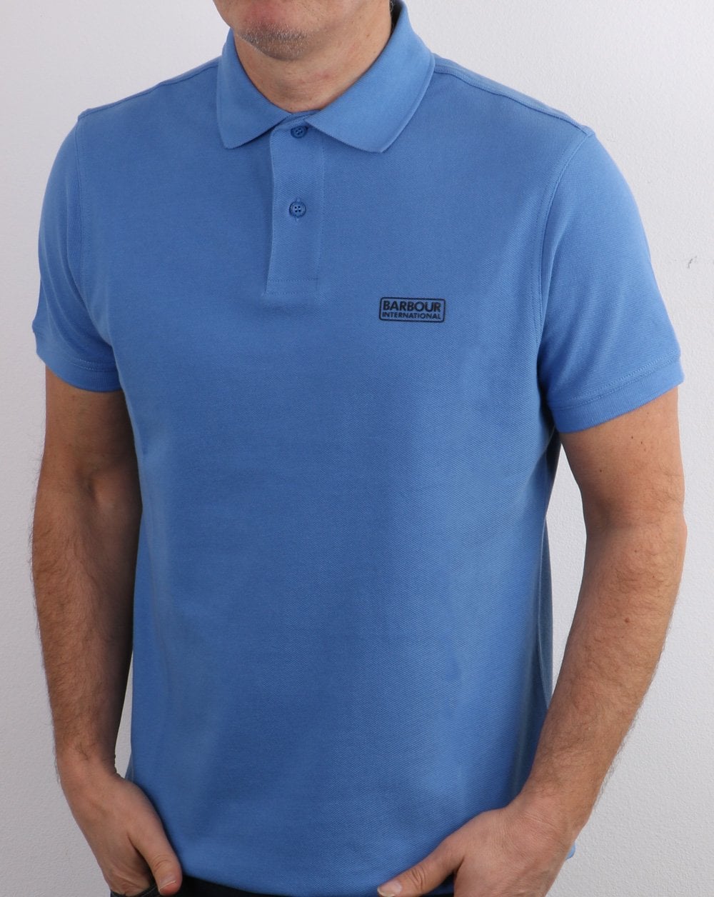 Barbour International Essential Polo Pure Blue