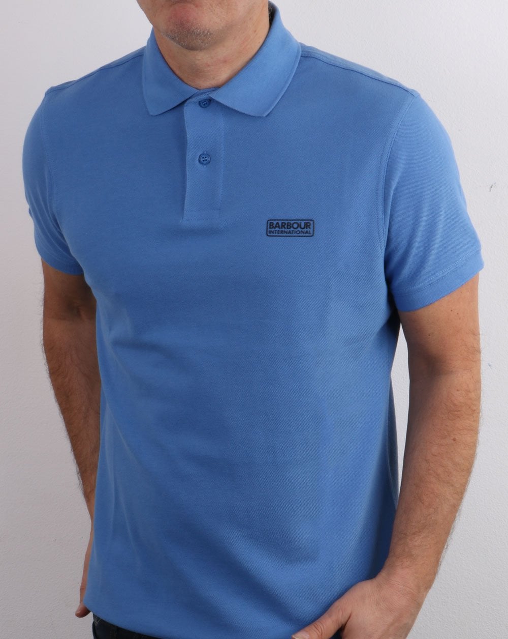 Barbour International Essential Polo Pure Blue