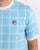Fila Vintage Window Check T Shirt Sky Blue