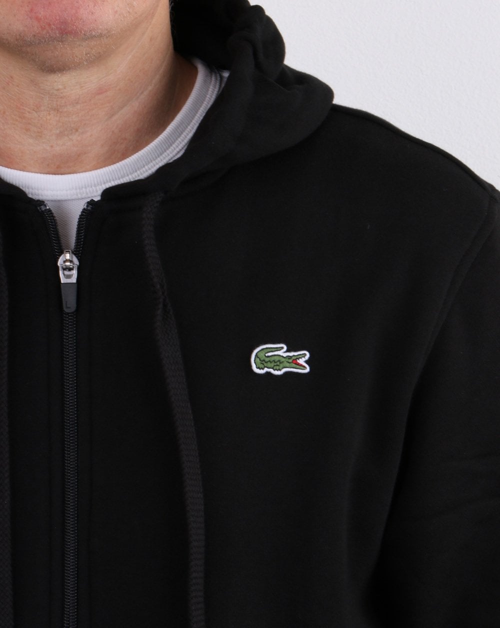 Lacoste Full Zip Hoodie Black