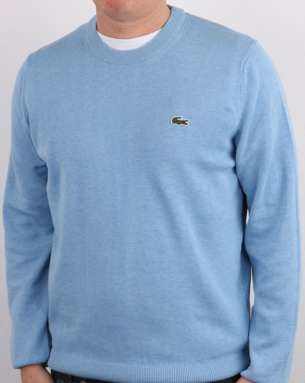 Lacoste Crew Neck Knit Jumper Blue