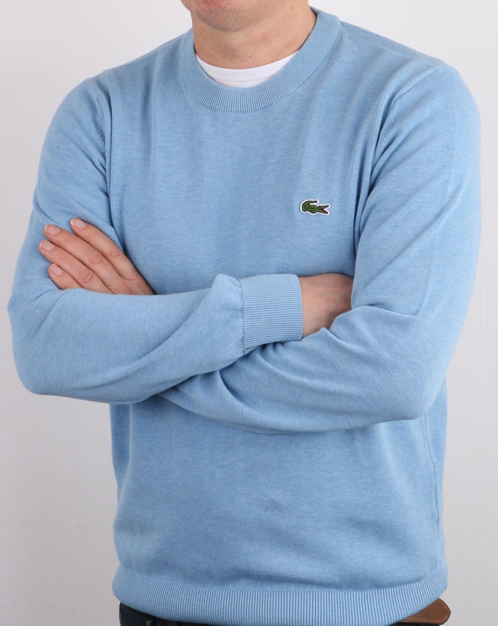 Lacoste Crew Neck Knit Jumper Blue