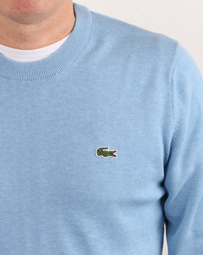 Lacoste Crew Neck Knit Jumper Blue