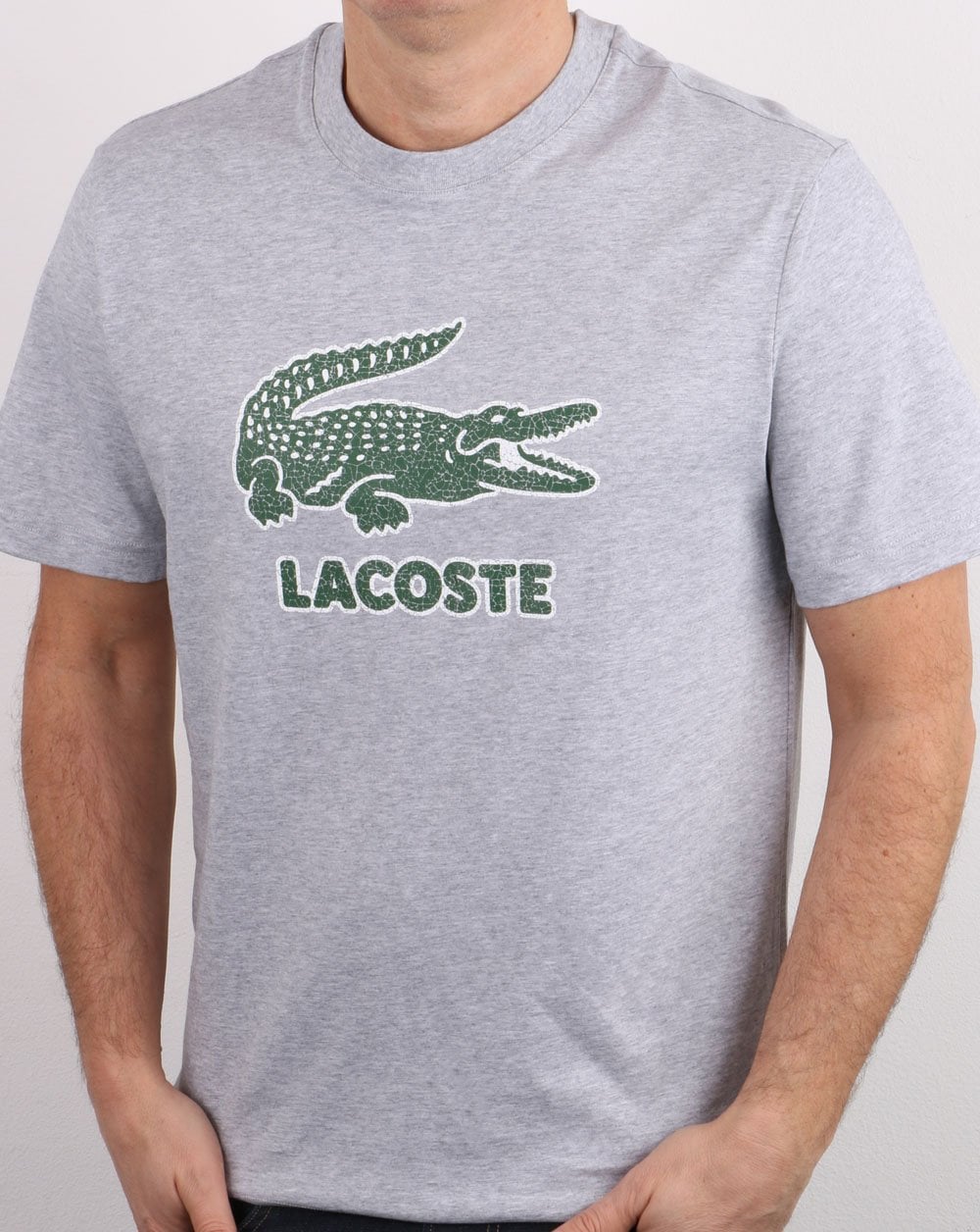 Lacoste Cracked Logo T-shirt Silver Chine